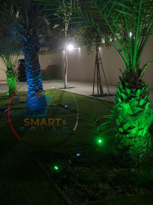 Solar Garden Lights And Led Wall Light, Solar Spot Lights For Palm Trees